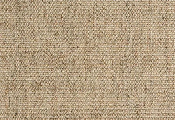 Close-up of a beige woven textile with a simple, repetitive pattern.