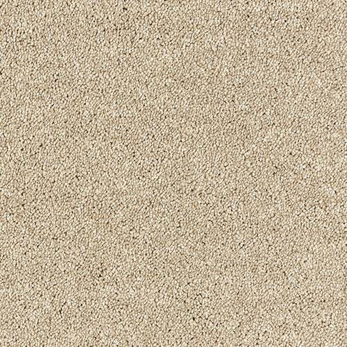 Close-up of a beige Woodland Heather Twist carpet with a dense, textured weave.