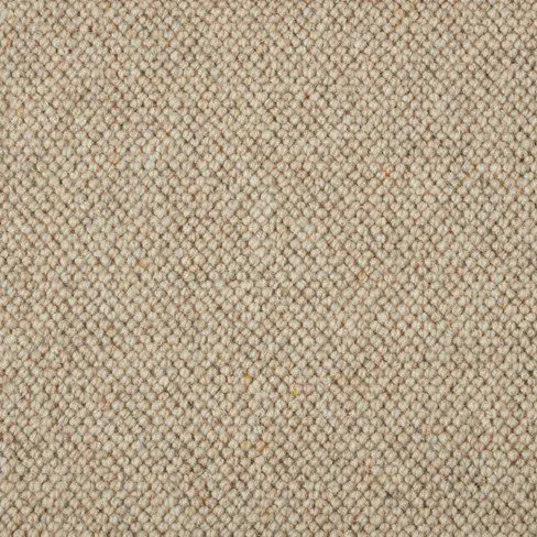 Close-up image of a beige, textured fabric with a tightly woven pattern, showcasing its uniform and evenly spaced weave.