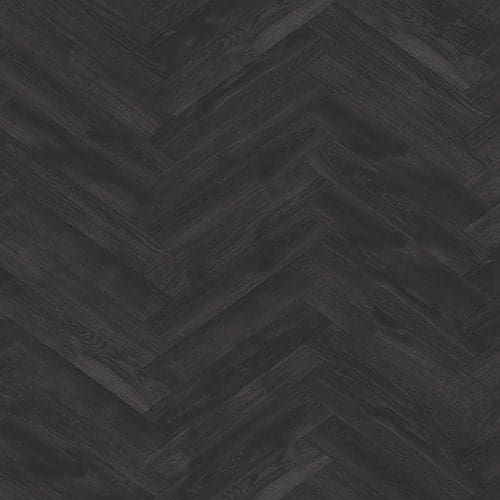 Dark herringbone wood floor pattern with a rich, matte finish.