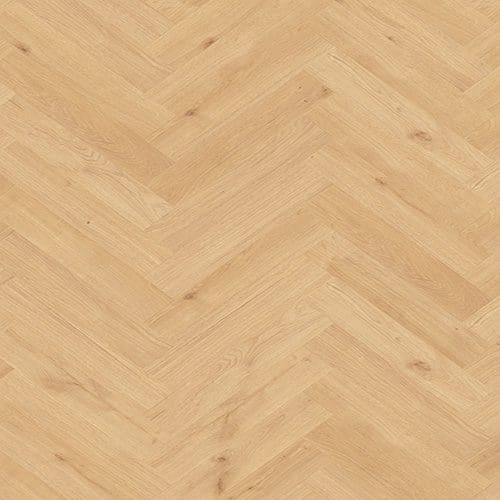 A light wood herringbone pattern floor with natural grain and knots.
