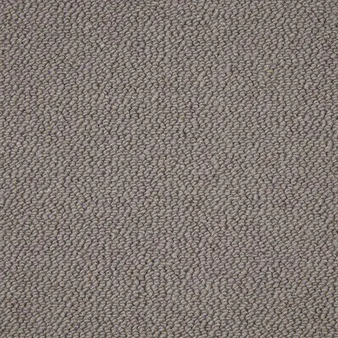 Close-up image of a textured gray carpet with tightly woven fibers.