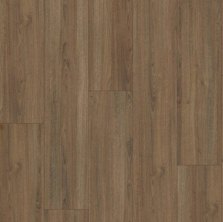 Image of a Sumatra Laminated Flooring with a smooth, natural finish and a rich brown color, featuring distinct grain patterns and parallel planks.