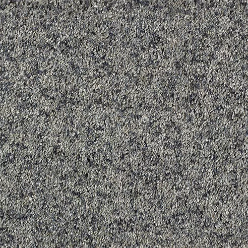 A close-up view of a gray carpet with a looped pile texture.