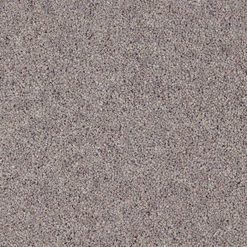 Close-up of a grey textured carpet showing its tightly woven fibers.