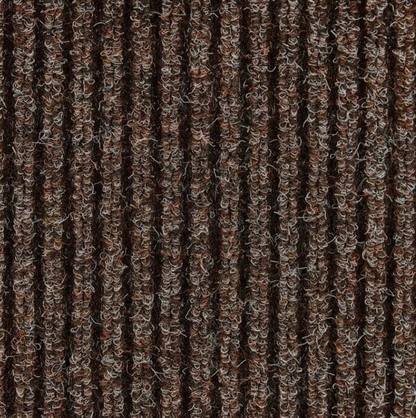 Close-up of a textured fabric with vertical ridges and mixed brown and gray tones, resembling the intricate detail of Solid Matting.