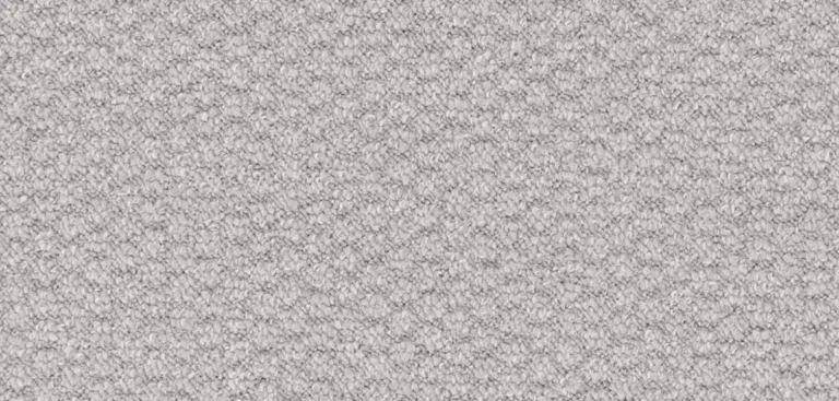 Close-up image of an area of light grey carpet with a textured, looped pattern.
