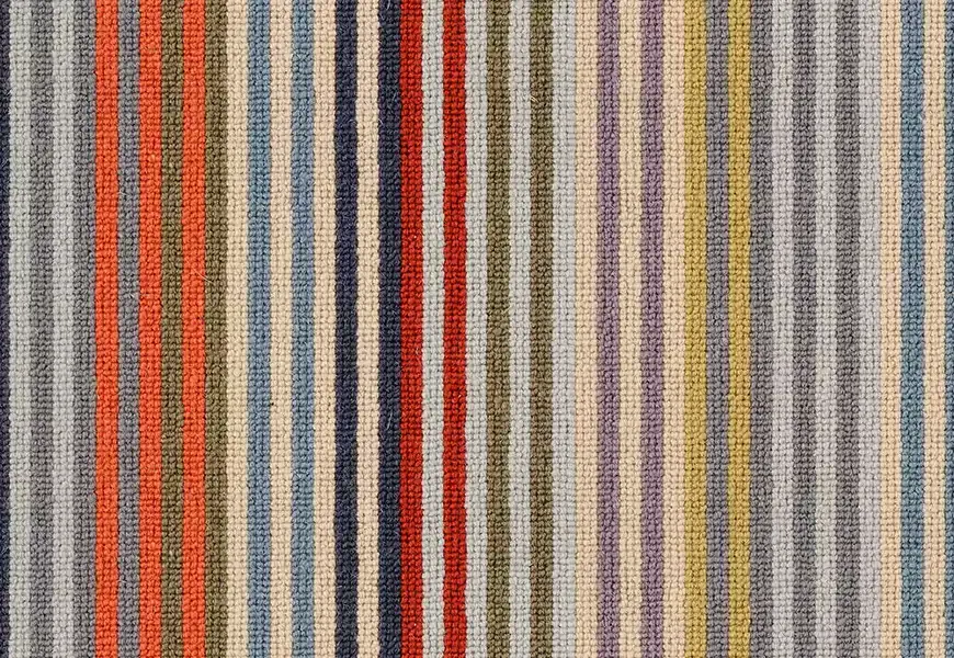 Striped multicolor textured fabric pattern.
