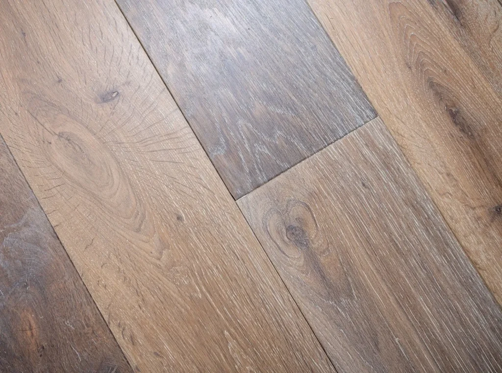 Wooden floor with natural grain pattern.