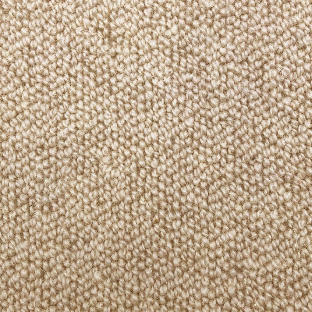 Beige textured carpet close-up view.