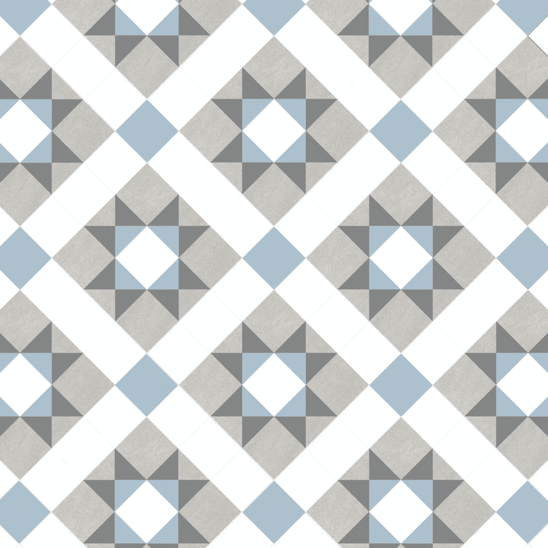 Burford - Greystone, Grey, Pale Blue & White