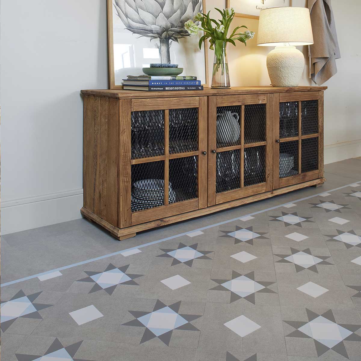 Chester - Greystone, Grey, Pale Blue & White