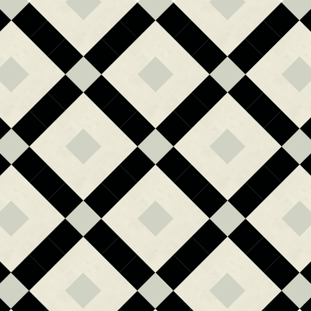 Tudor - Black, Cream & Pale Green