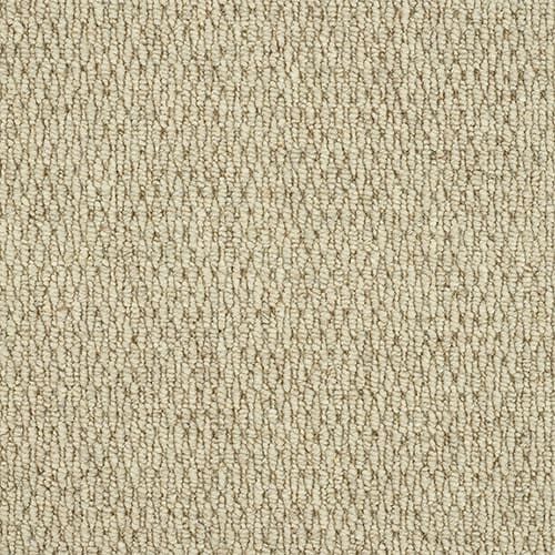 Beige textured carpet with woven pattern.