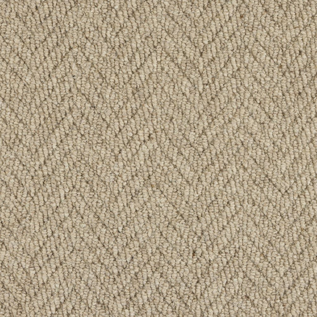 Beige herringbone textured carpet pattern.