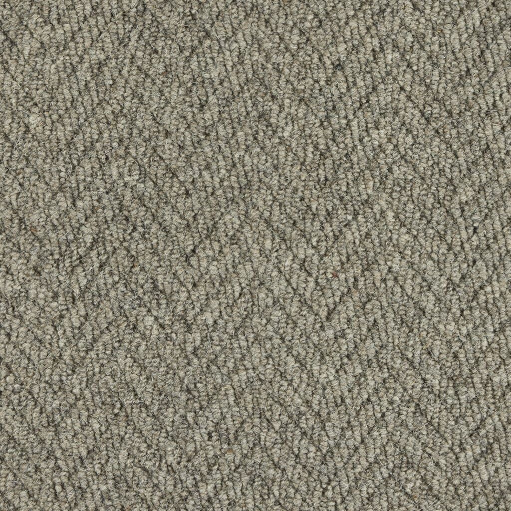 Gray herringbone patterned carpet texture.