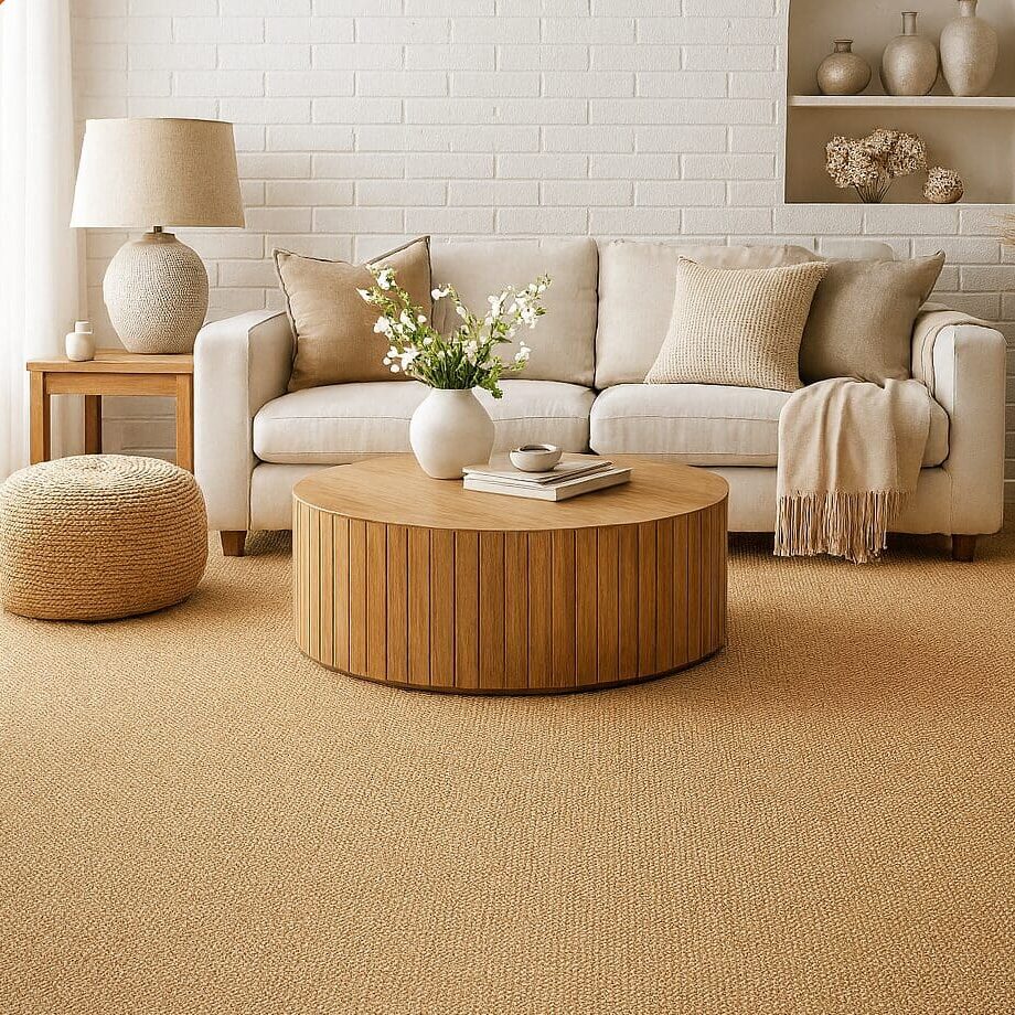 Cozy living room with neutral decor.