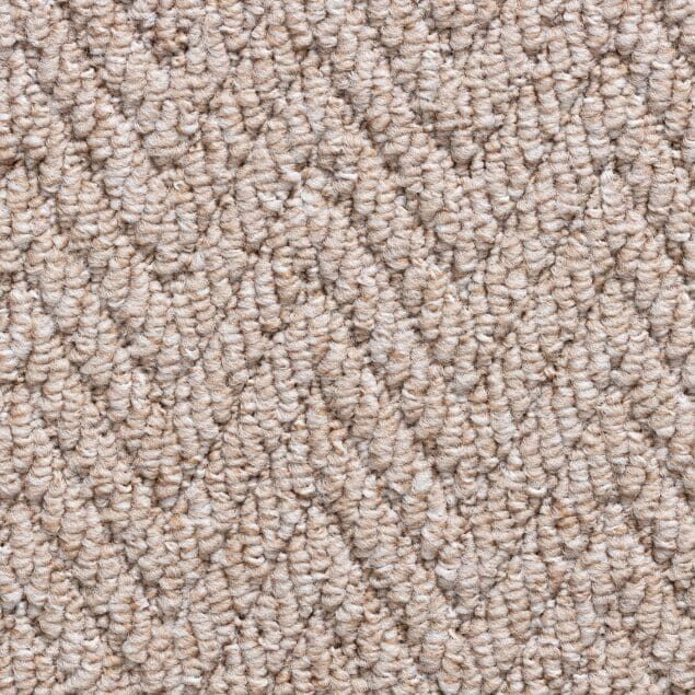 Close-up of beige textured carpet pattern.