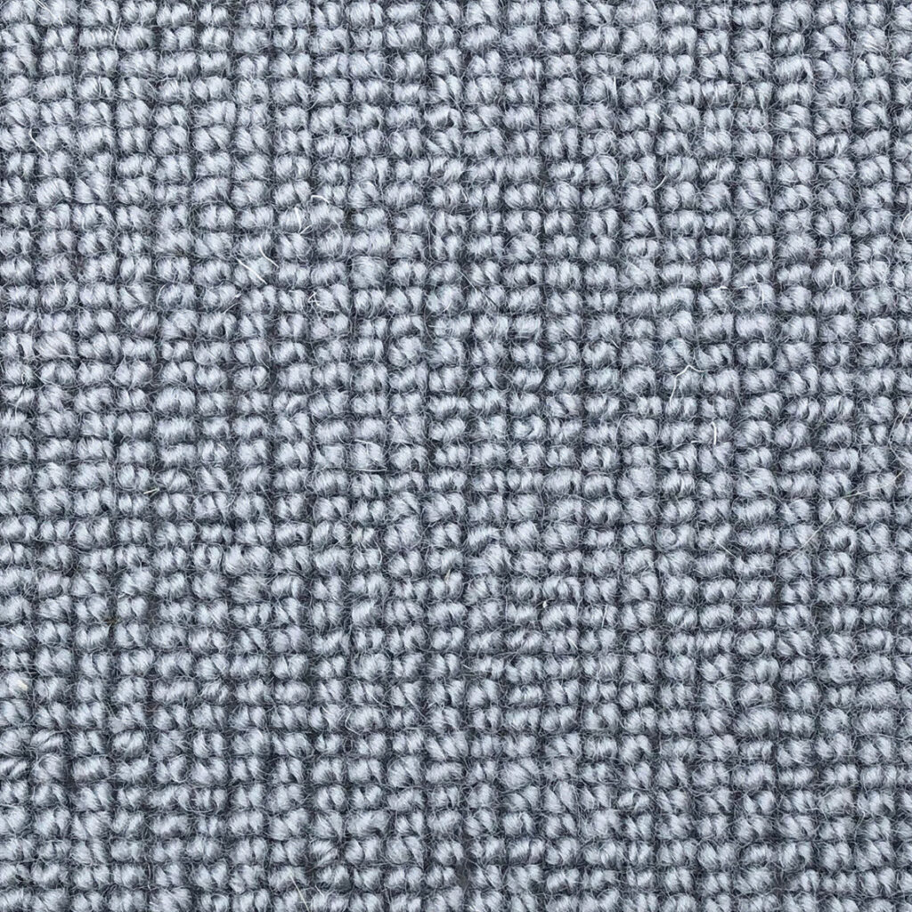 Close-up of gray textured woven fabric.