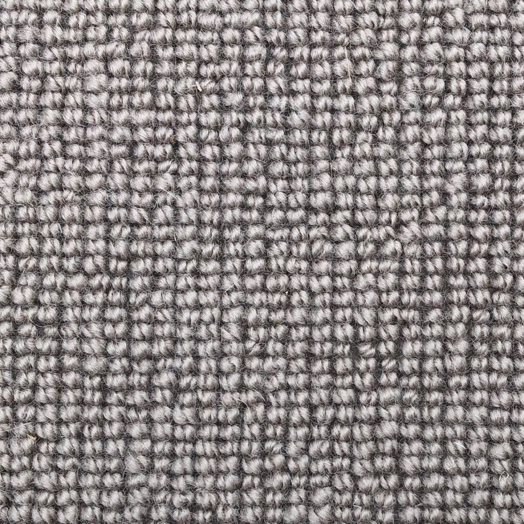 Gray woven fabric texture, close-up view.