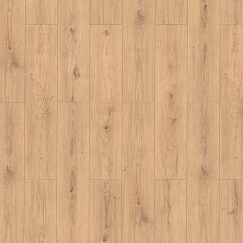 Close-up of a wooden floor with light brown planks arranged in a linear pattern, showcasing the natural wood grain and knots of **Uber wood Laminate flooring**.